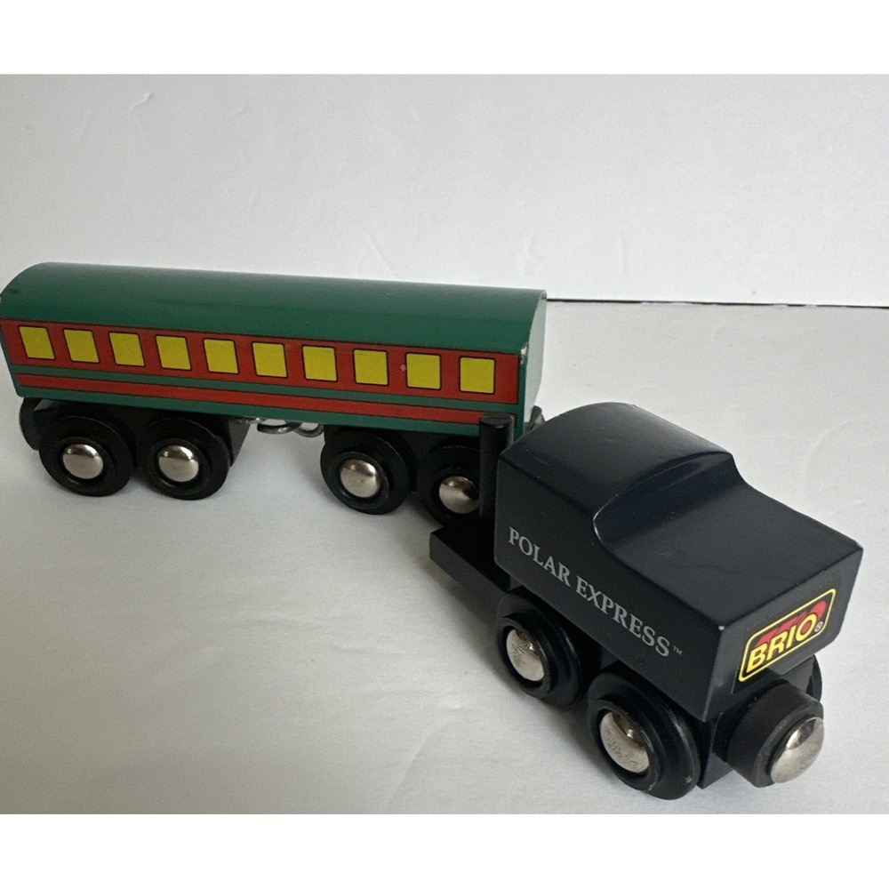 Brio POLAR EXPRESS‎ PASSENGER COACH & TENDER #33426 Wooden Railway EUC